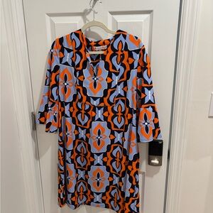 Jude Connally Vibrant Geometric Pattern Dress